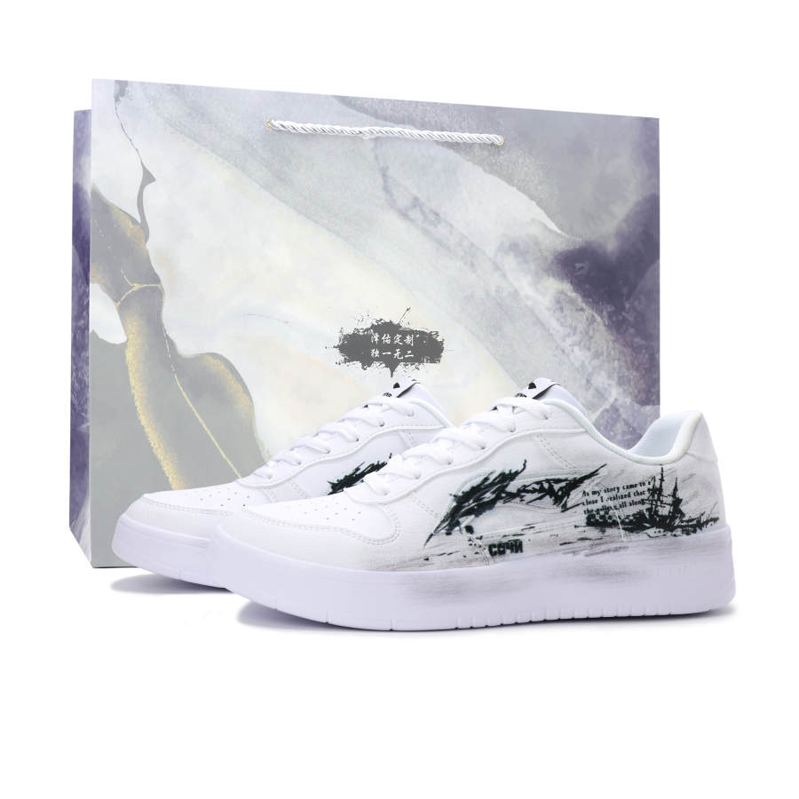 Li-Ning Li Ning Floating Boat Skateboard Shoes Unisex Low Top Black/White/Gray