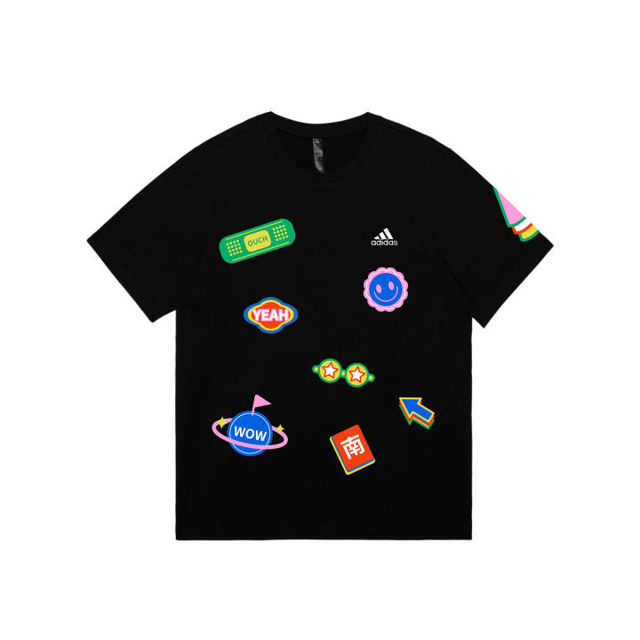 Adidas Adidas MUST HAVES T Shirts Unisex Black Crew Neck Moderate Straight Fit