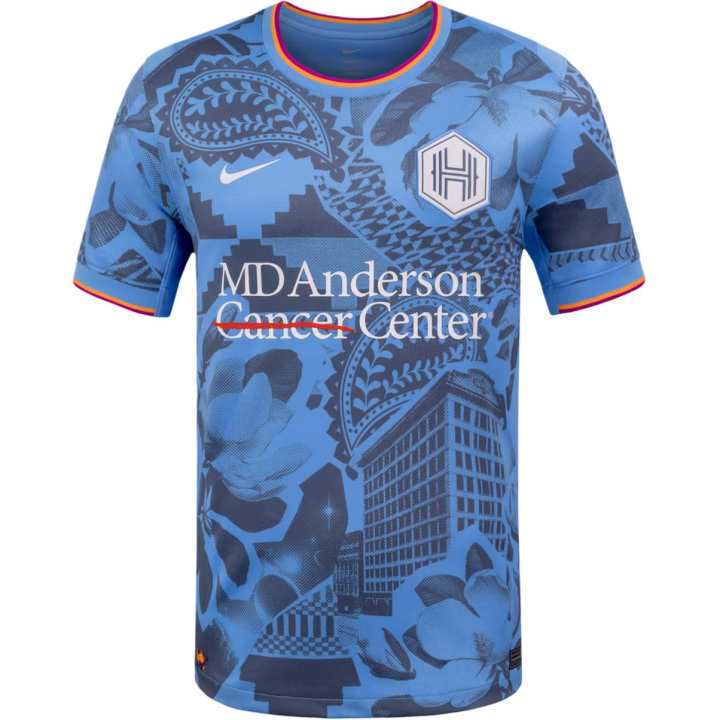 Nike Nike Houston Dash Soccer Jerseys Men's University Blue Crew Neck Moderate