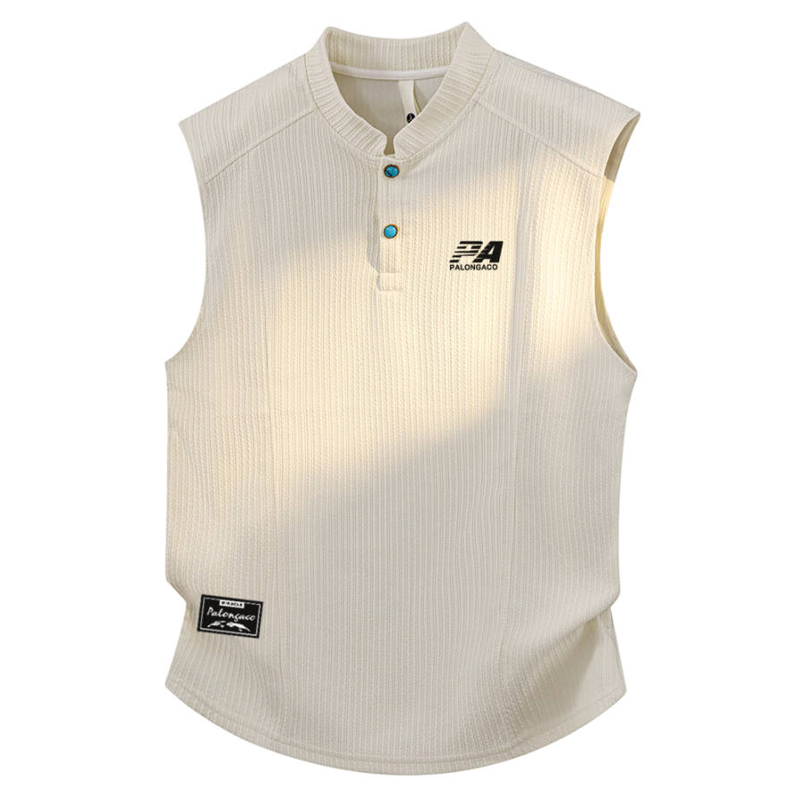 PAL ONGACO Tank Tops Unisex Henry Collar Moderate Straight Fit