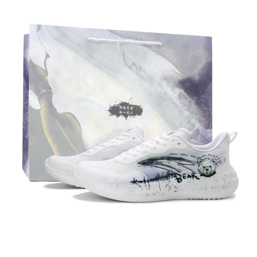 ANTA Sky Running Shoes Men's Low Top Black/White/Purple