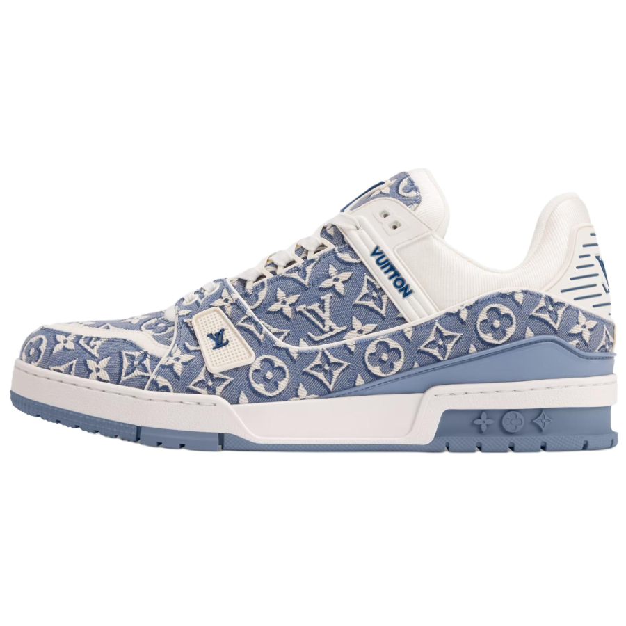 LOUIS VUITTON Trainer Skateboard Shoes Men's Low Top Blue
