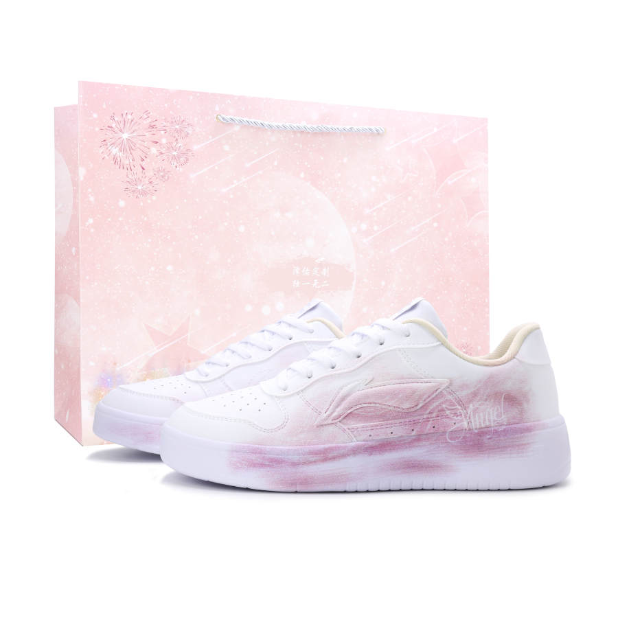 Li-Ning Li Ning Floating Boat Skateboard Shoes Women's Low Top Black/White/Pink