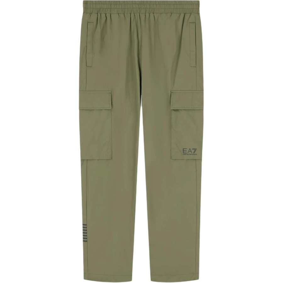 EMPORIO ARMANI EA7 Cargo Pants Men's Olive Green Moderate Straight Fit Pants