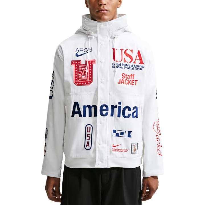 Nike Nike Jackets Men's White/Dark Royal Blue Hooded Non Detachable Moderate Other