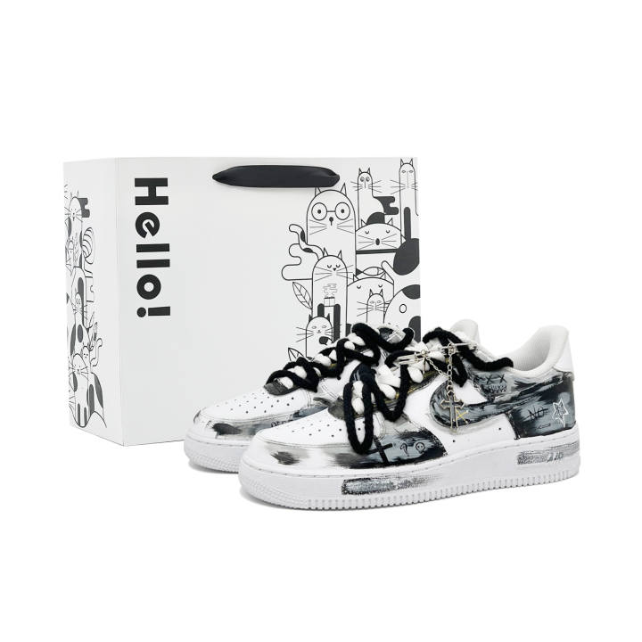 Nike Nike Air Force 1 Skateboard Shoes Unisex Low Top Black/White