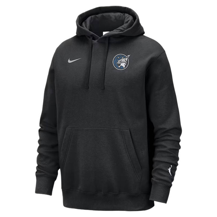 Nike Nike WNBA Sweatshirts Women's Black/White/Matte Silver Hooded Non Detachable Moderate