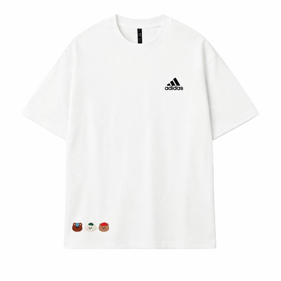 Adidas Adidas MUST HAVES T Shirts Unisex Ecru Crew Neck Moderate