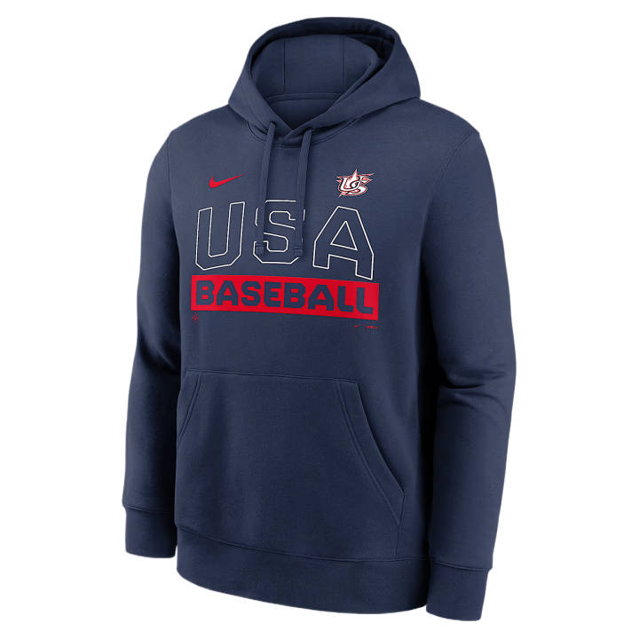 Nike Nike Club Sweatshirts Men's Marine Blue Hooded Non Detachable Moderate