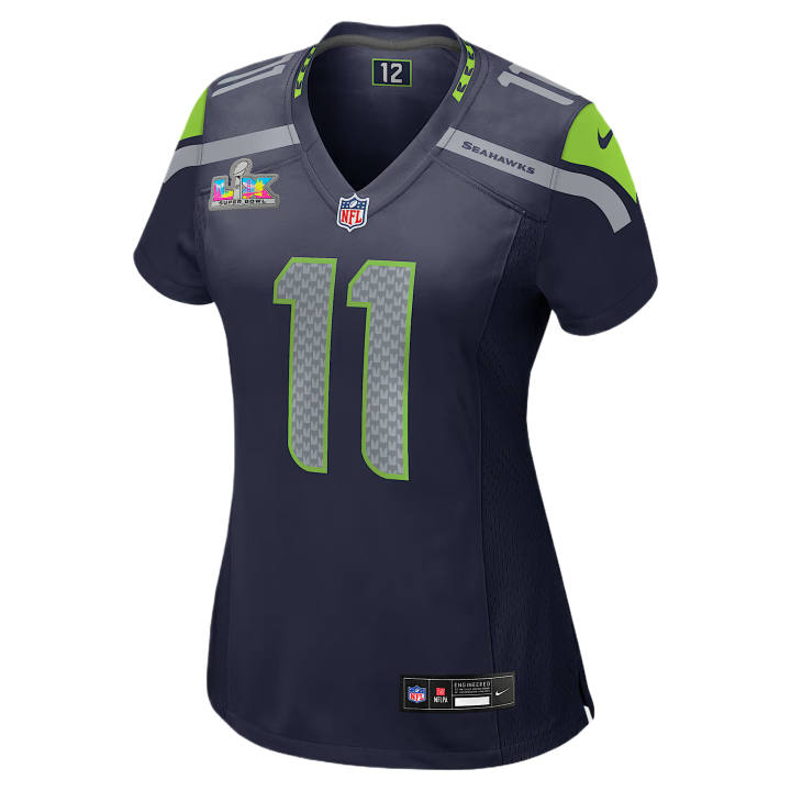 Nike Nike NFL Rugby Jerseys Women's Marine Blue V Neck Moderate