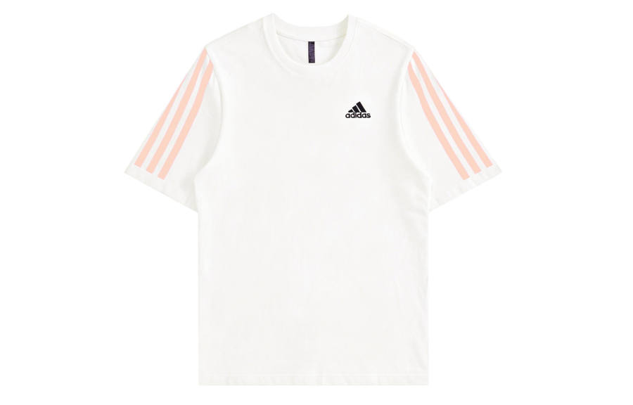 Adidas Adidas MUST HAVES T Shirts Unisex Ecru Crew Neck Moderate Straight Fit