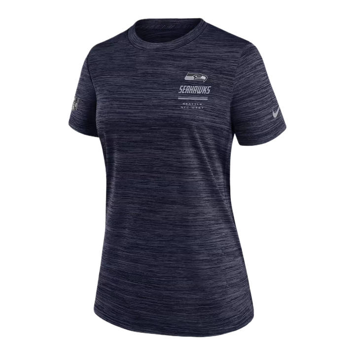 Nike Nike T Shirts Women's Marine Blue Crew Neck Moderate Straight Fit