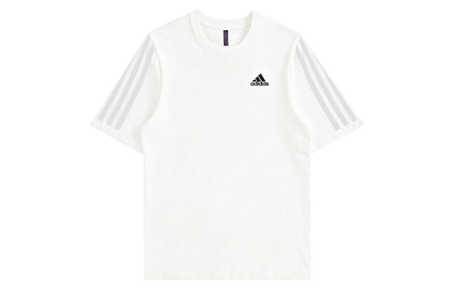 Adidas Adidas MUST HAVES T Shirts Unisex Ecru Crew Neck Moderate Straight Fit