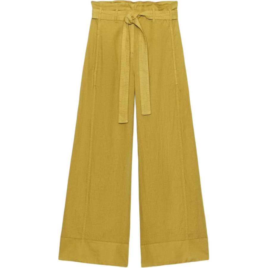 ZARA ZW Casual Pants Women's Mustard Moderate Wide Leg Pants