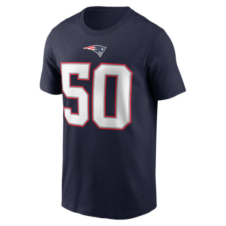 Nike Nike NFL T Shirts Men's Marine Blue Crew Neck Moderate
