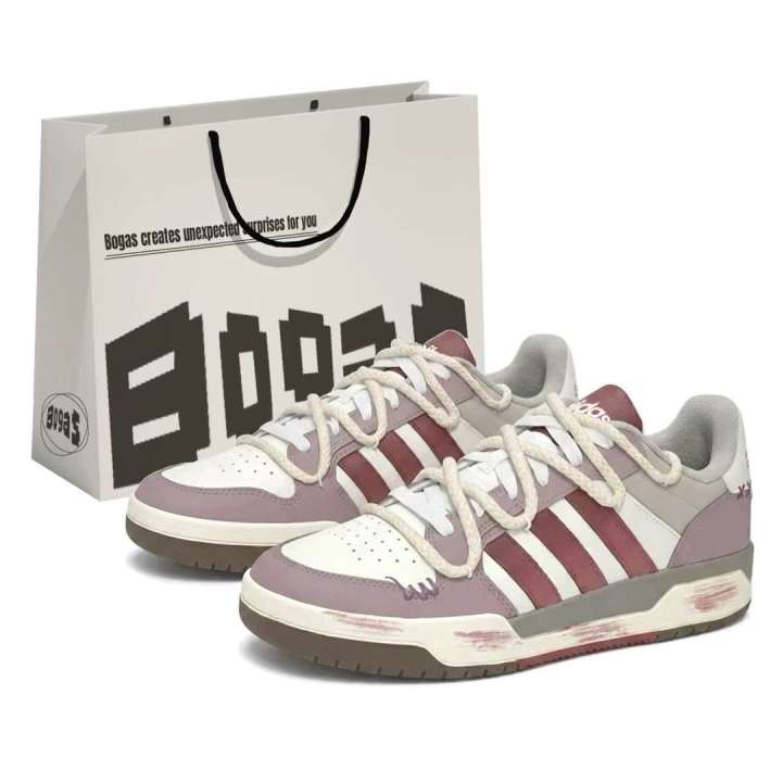 Adidas Adidas ENTRAP Skateboard Shoes Unisex Low Top Beige/Purple/Red