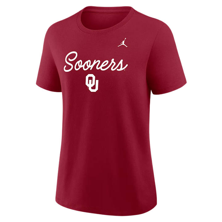 Jordan Jordan T Shirts Women's Dark Red Crew Neck Moderate