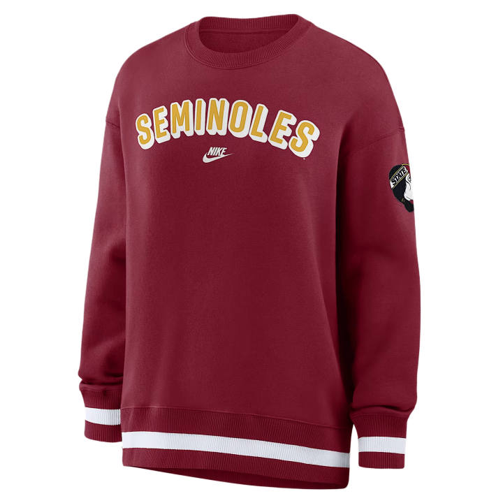 Nike Nike Florida State Sweatshirts Women's Dark Red Crew Neck Moderate