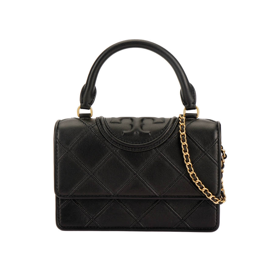 TORY BURCH Fleming Nappa Leather Wallet Mini Women's Black