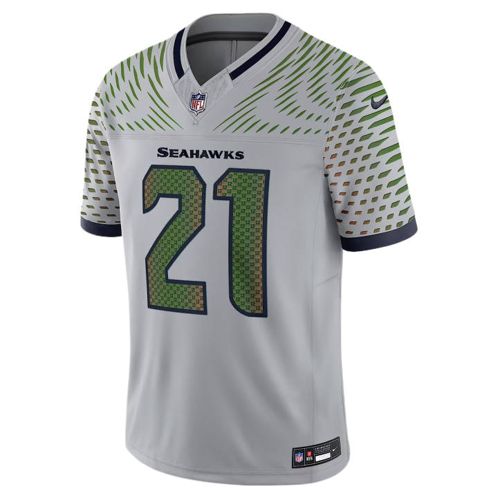 Nike Nike Dri Fit Rugby Jerseys Men's Gray V Neck Moderate