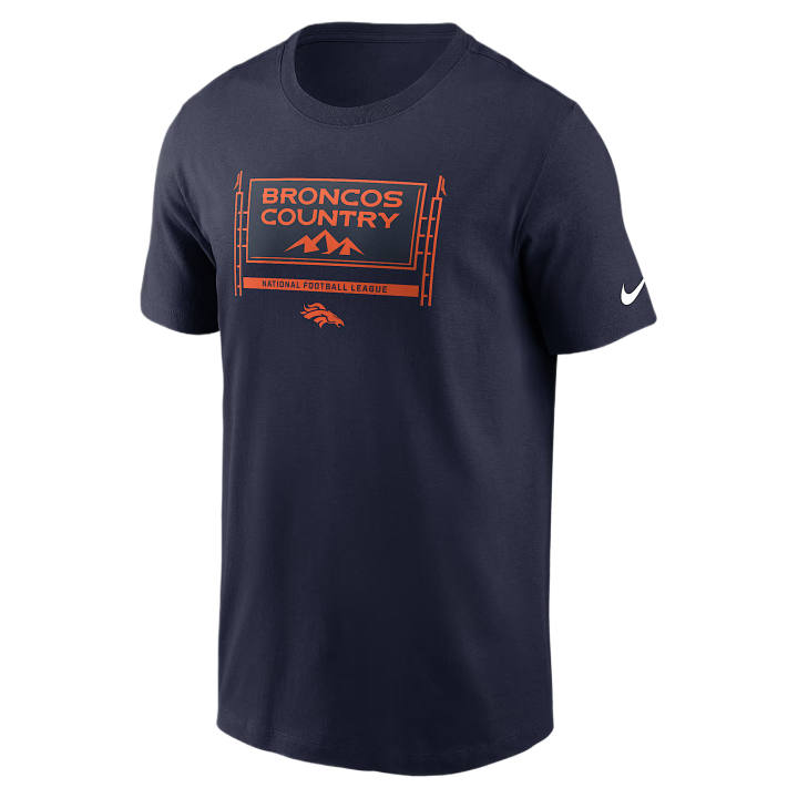 Nike Nike NFL T Shirts Men's Marine Blue Crew Neck Moderate