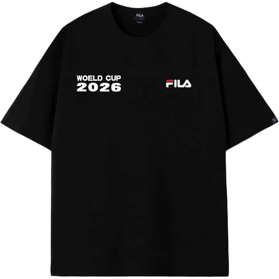 FILA T Shirts Unisex Black Crew Neck