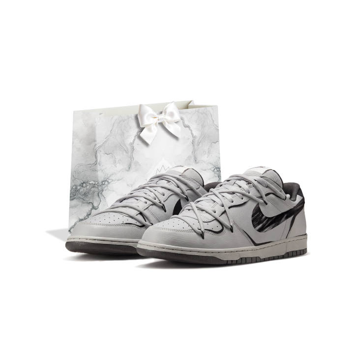 Nike Nike Big Skateboard Shoes Men's Low Top Gray