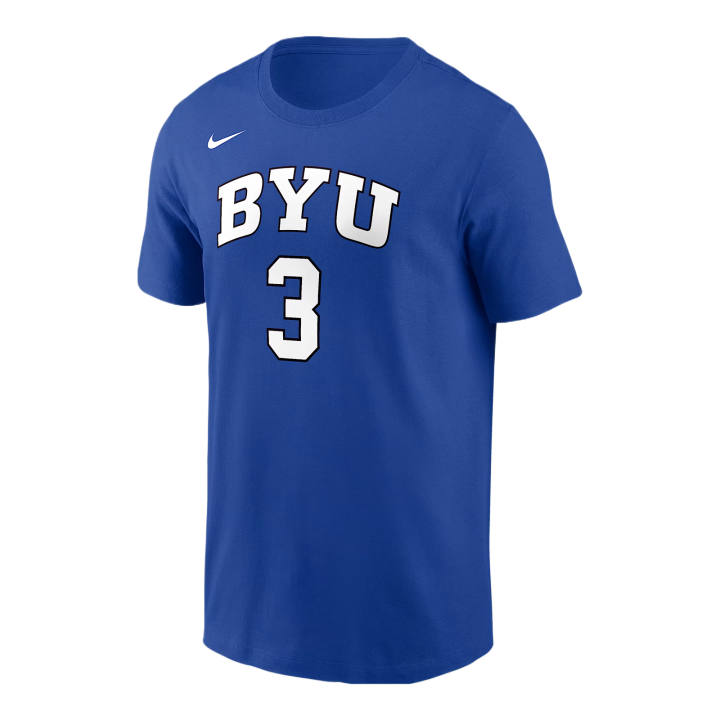 Nike Nike Dri Fit College T Shirts Men's Royal Gaming Crew Neck Moderate