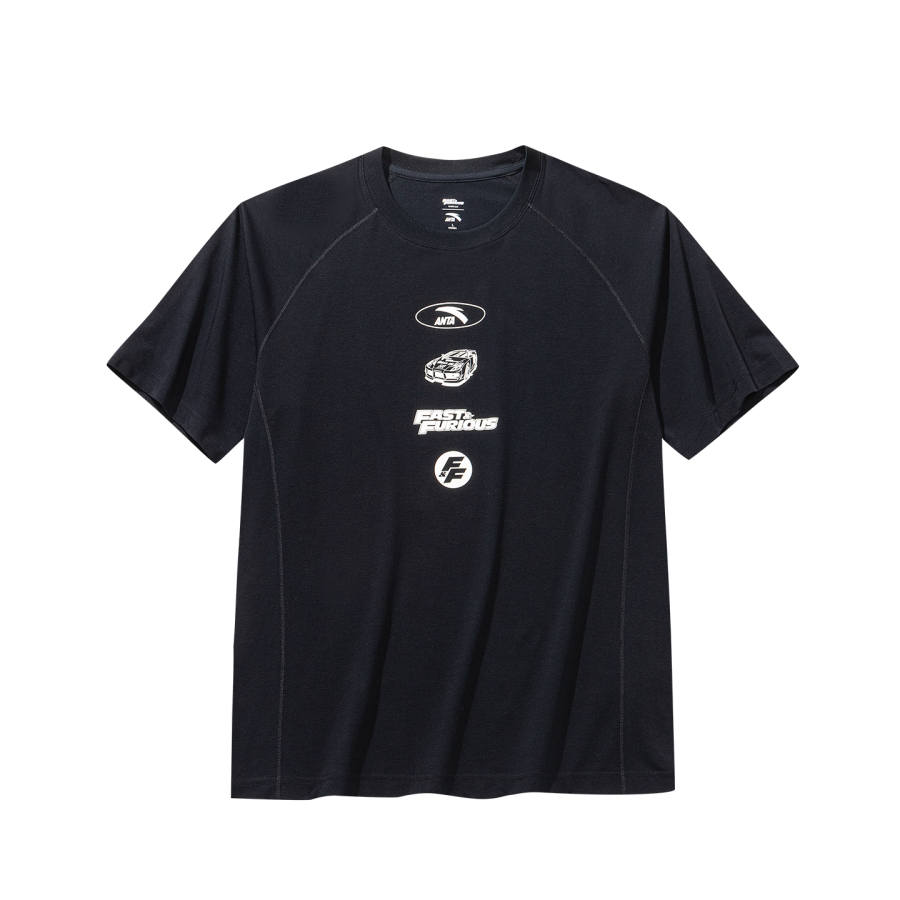 ANTA T Shirts Unisex Black Crew Neck