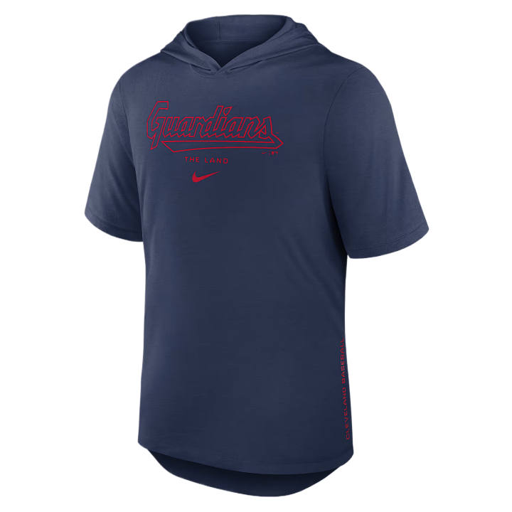 Nike Nike X MLB T Shirts Men's Marine Blue Hooded Non Detachable Moderate