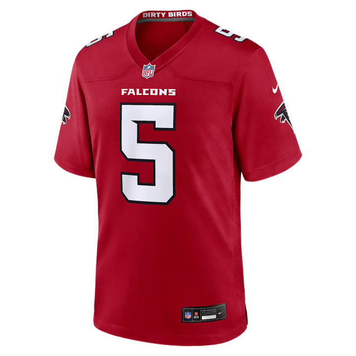 Nike Nike Atlanta Falcons Rugby Jerseys Men's Red V Neck Moderate