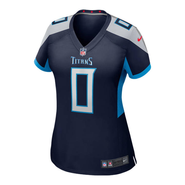 Nike Nike NFL Rugby Jerseys Women's Marine Blue V Neck Moderate