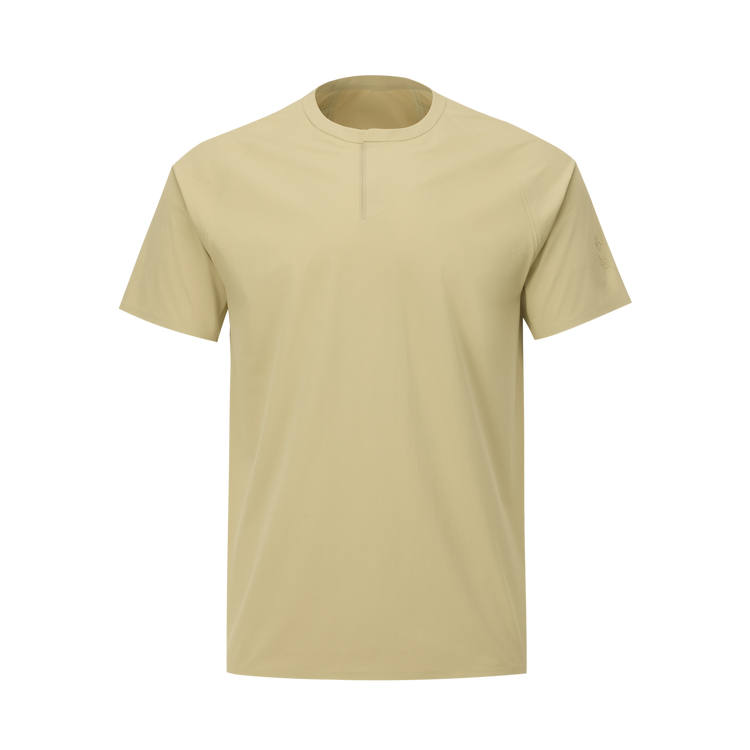 DESCENTE DUALIS T Shirts Men's Henry Collar