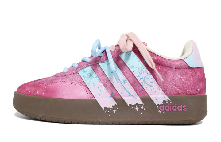 Adidas Adidas BARREDA German Army Trainers Unisex Low Top Pink Blue