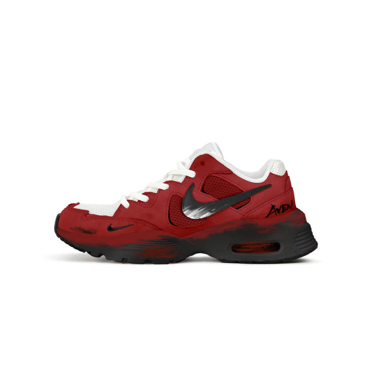 Nike Nike Air Max Fusion Running Shoes Unisex Low Top White, Red, Black
