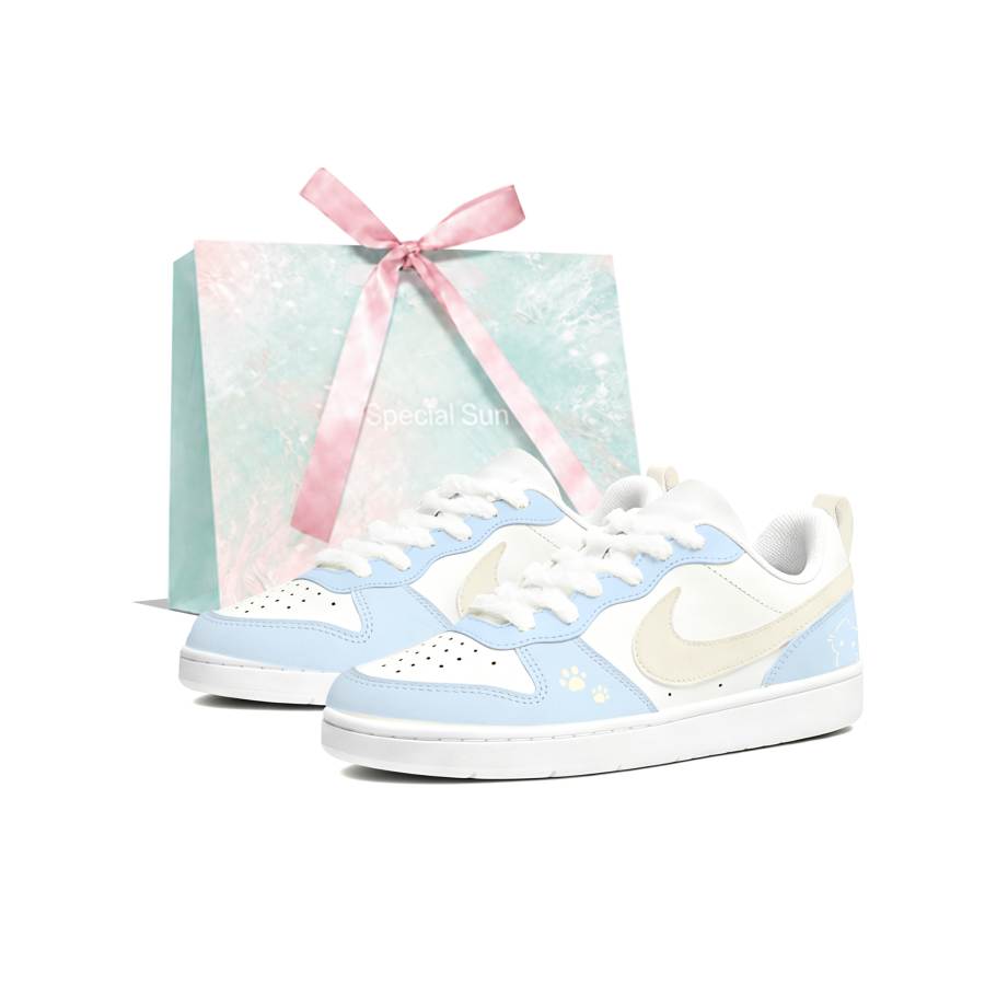 Nike Nike Court Borough Skateboard Shoes Women's Low Top Light Blue