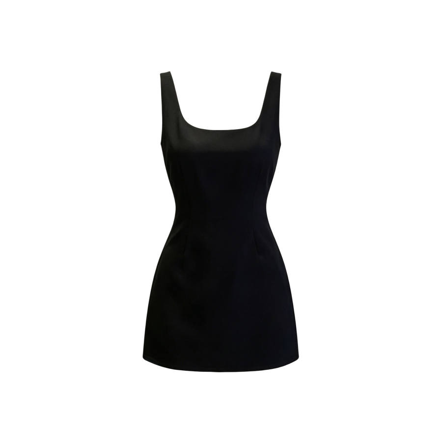 TUSHIFEI Slip Dresses Women's Black Moderate Short Skirt Bodycon Skirt