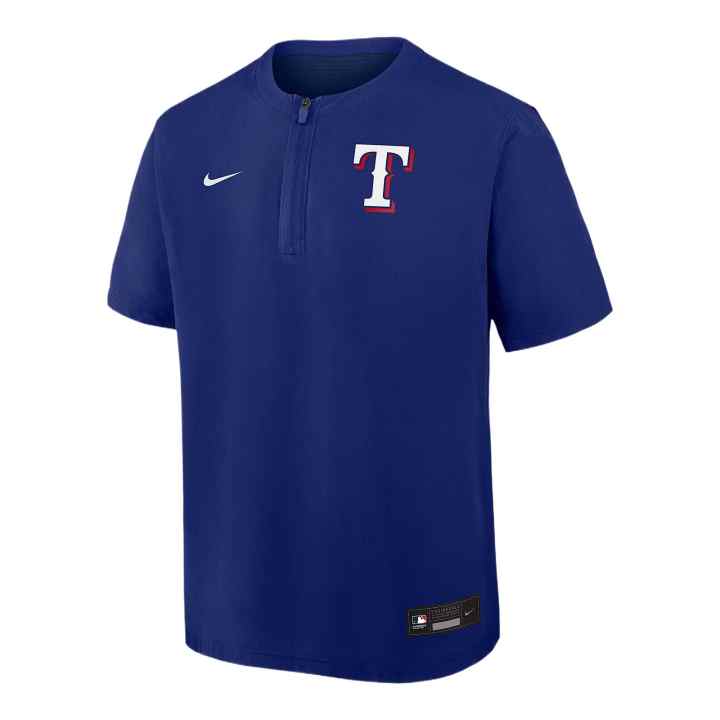 Nike Nike Texas Rangers T Shirts Men's Royal Crew Neck Moderate