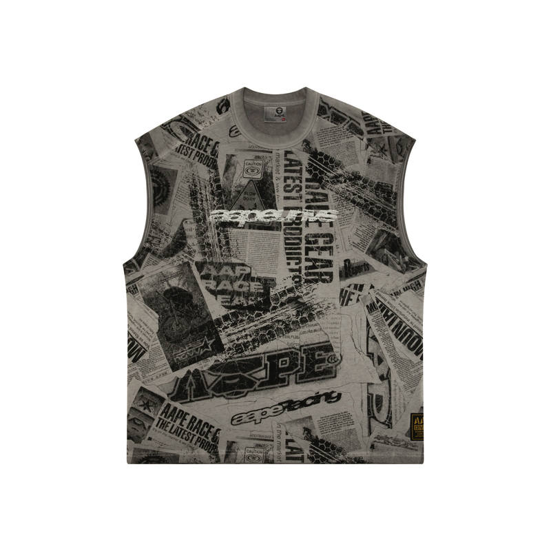 Aape Tank Tops Men's Beige IVA Crew Neck Moderate Other