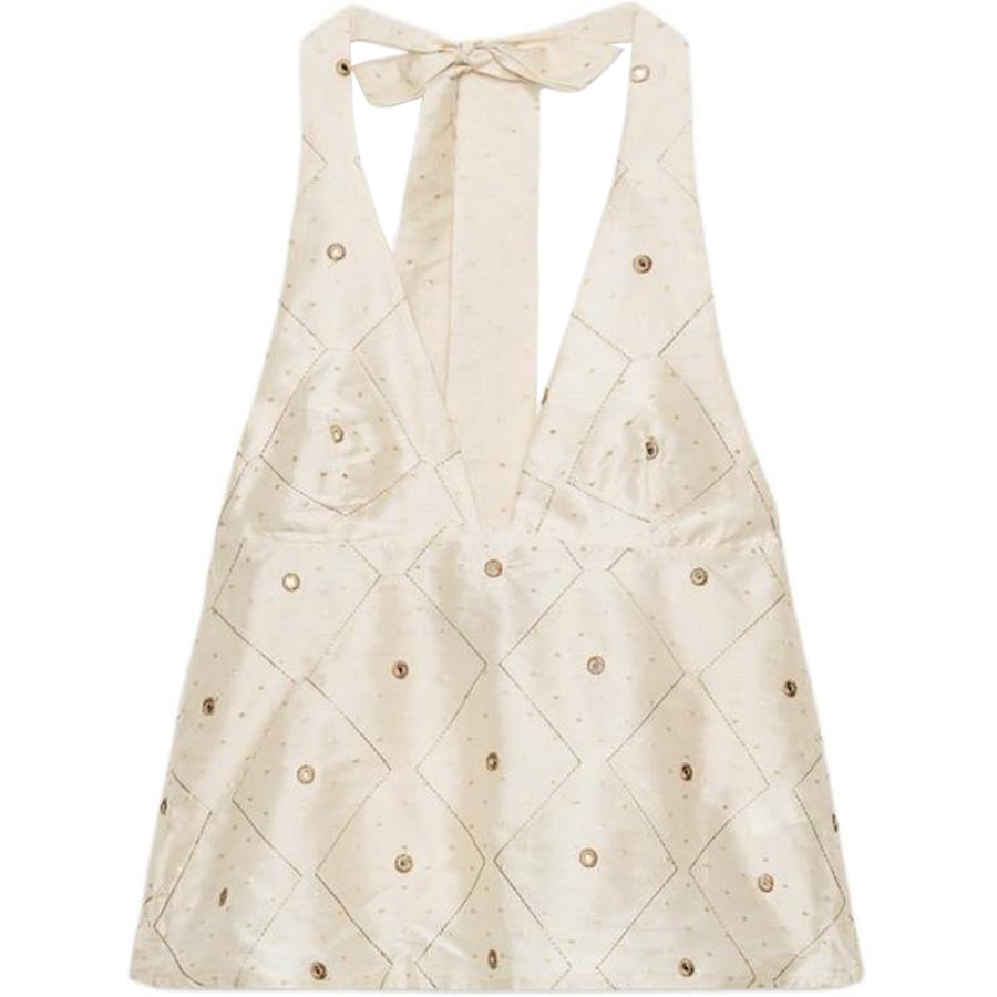 ZARA Tank Tops Women's Cream Other