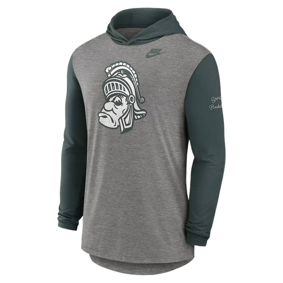 Nike Nike Dri Fit College T Shirts Men's Gray Heather Crew Neck Moderate