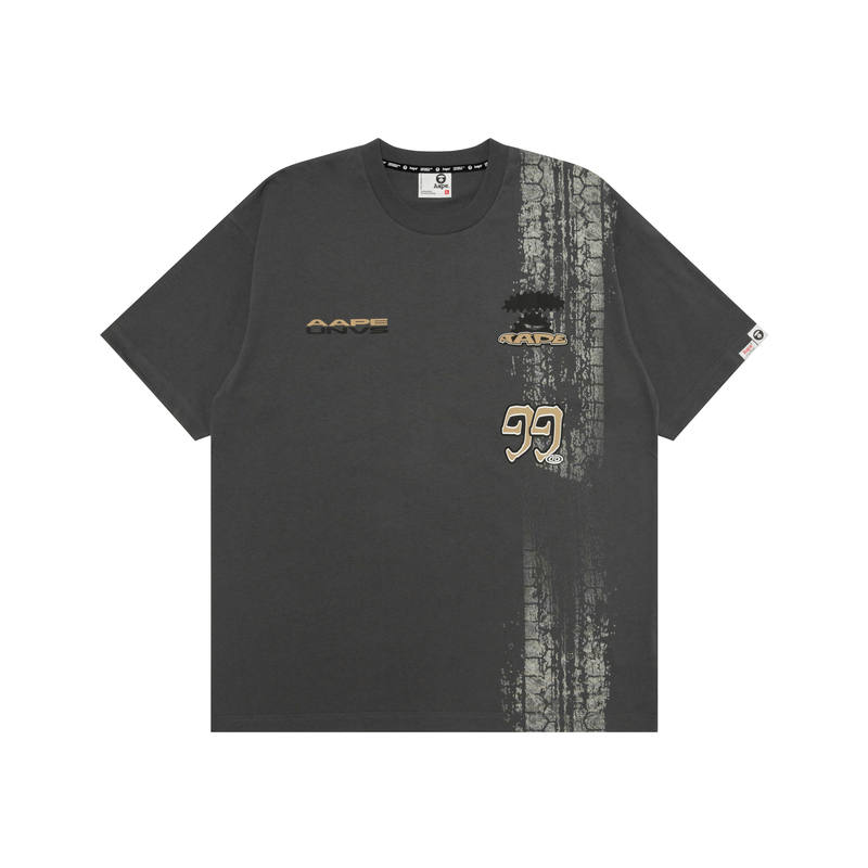 Aape T Shirts Men's Medium Gray GYX Crew Neck Straight Fit