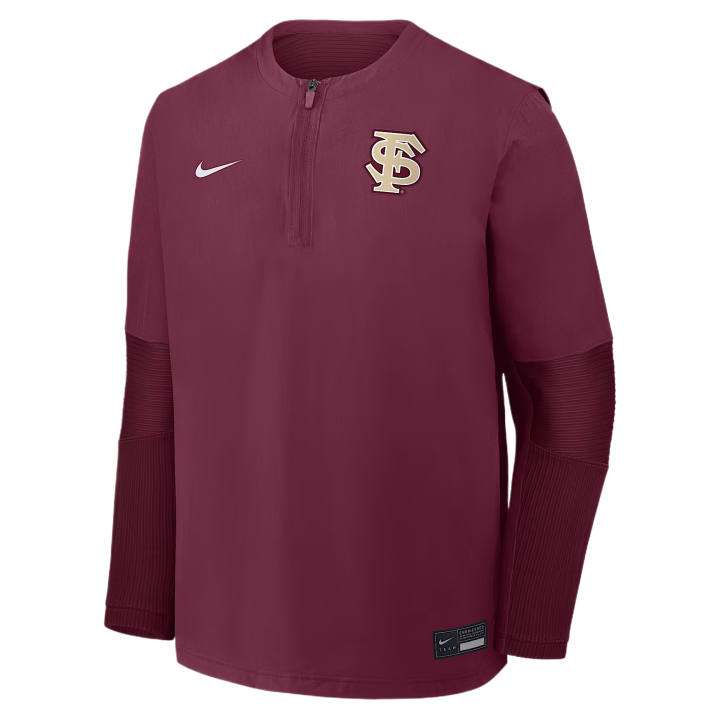 Nike Nike Dri Fit College T Shirts Men's Garnet Crew Neck Moderate