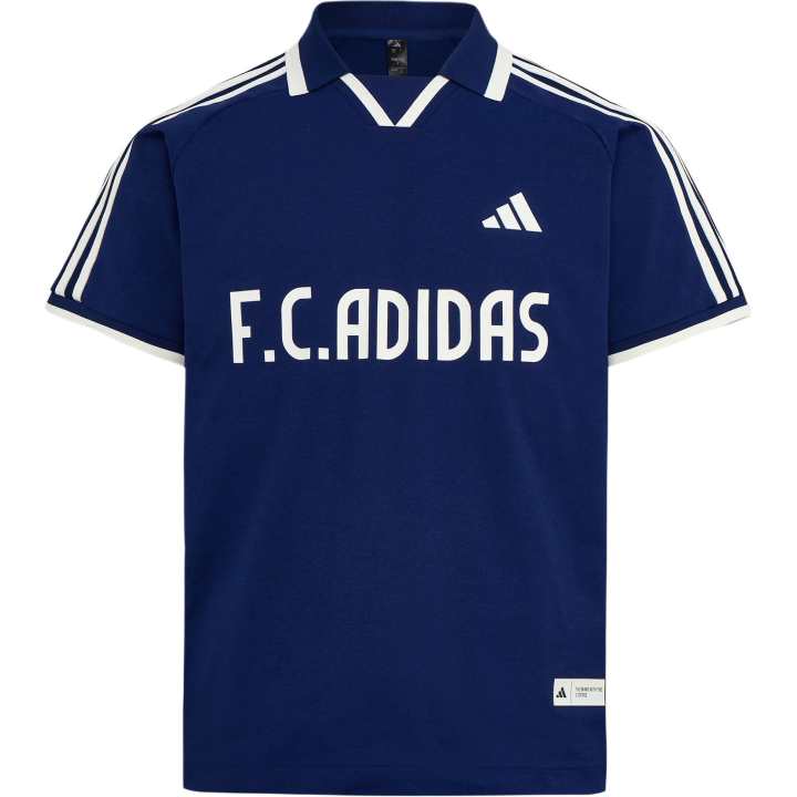 Adidas Adidas 3 Stripes Polo Shirts Unisex Dark Blue V Neck Moderate