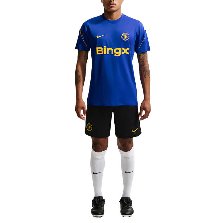 Nike Nike Chelsea Soccer Jerseys Men's Bright Blue/Midwest Gold/White/Midwest Gold Crew Neck Moderate
