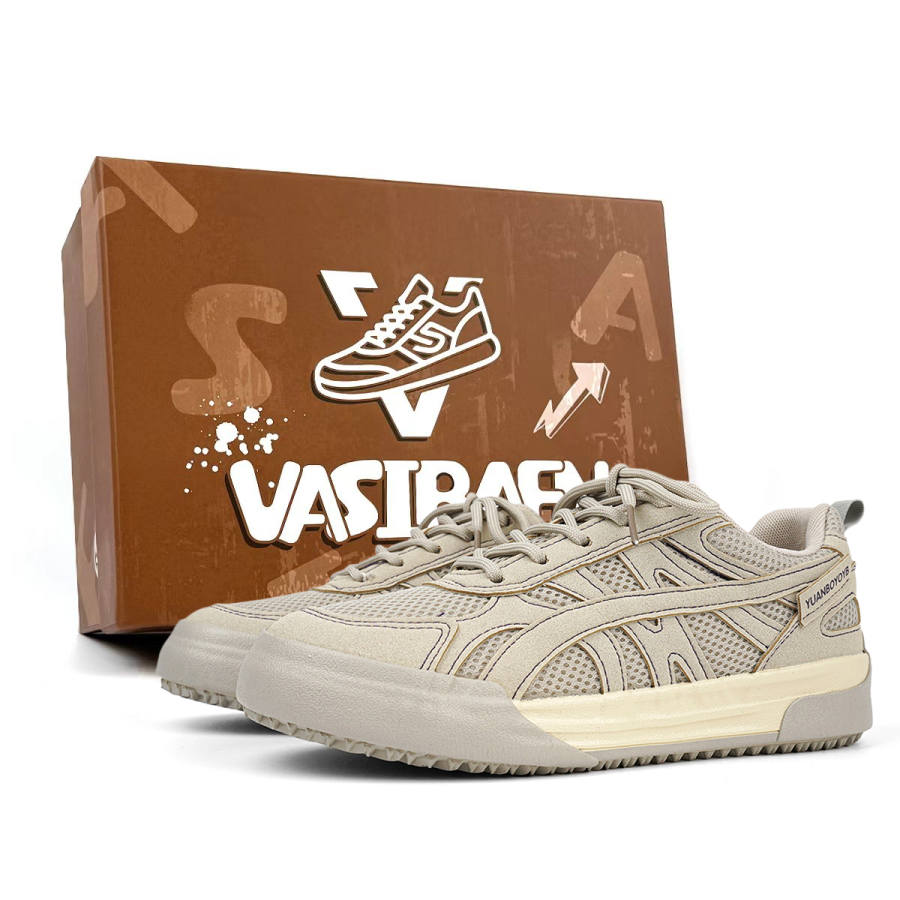 VASIBAEN Cushioning, Wear Resistant Cushioning Abrasion Resistant Low top Skateboard Shoes Men's Gray