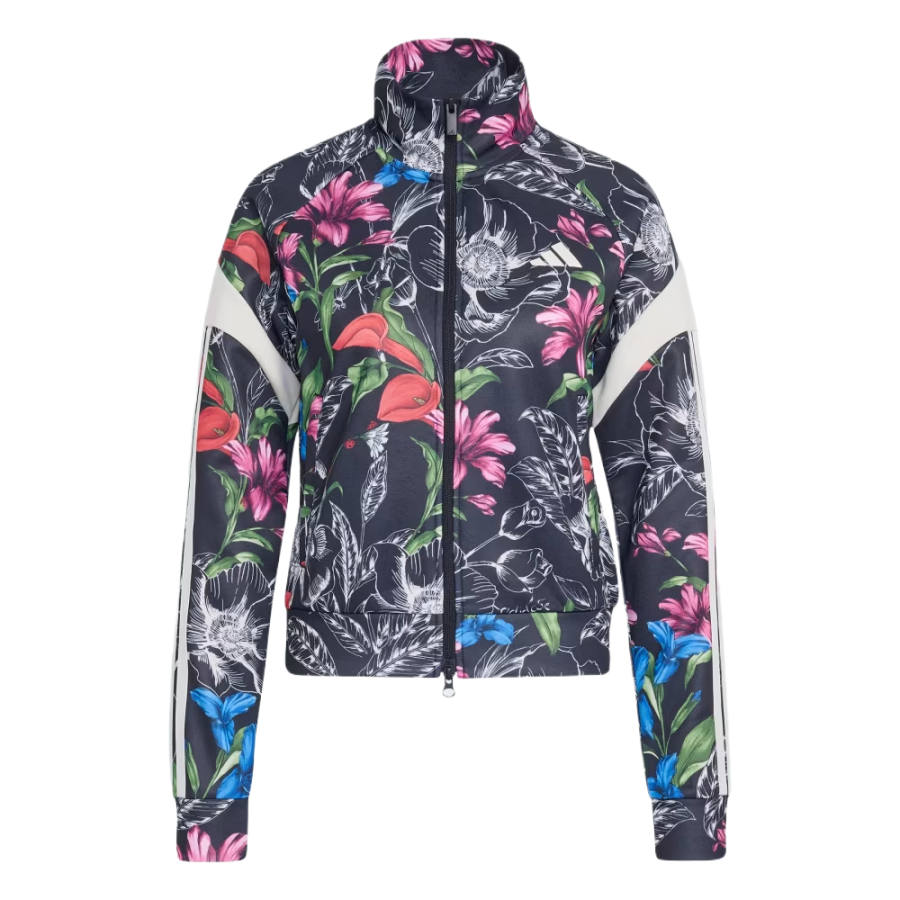Adidas Adidas Jackets Women's Black/Ecru/Multicolor Stand Collar Moderate Other