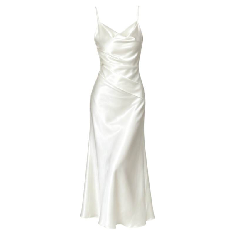 CPAURA Slip Dresses Women's Moderate Long Skirt A Line Skirt