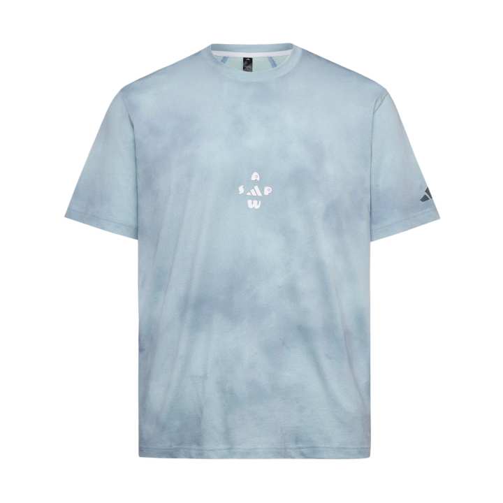 Adidas Adidas T Shirts Men's Gray Blue Crew Neck Moderate