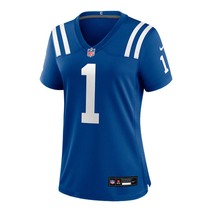 Nike Nike NFL Rugby Jerseys Women's Royal V Neck Moderate